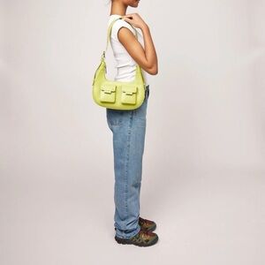 NÚNOO handmade leather bright Green Women's Shoulder Bag